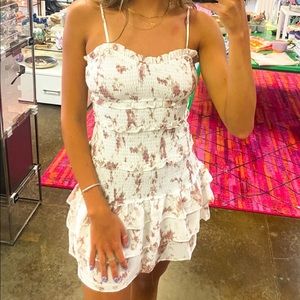 LAST! Splatter Print Smocked Mini Dress